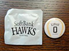 SoftBank Hawks バッジ 番号0