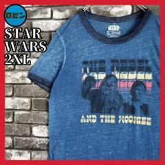 スターウォーズ チューバッカ ムービー リンガーTシャツtシャツ 生地薄め