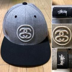 大人気❗️STUSSY ステューシー SSリンク 刺繍ロゴ キャップ グレー