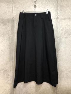 美品 Y's ワイズ ロングスカート ウールギャバジン ボタンデザイン ブラック Y's - 極美品⭐️ワイズ ロングスカート ウールギャバジン