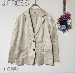 【未使用】オンワード　ジェイプレス　ブルゾン　ベージュ　長袖 ピーチーズ】ジュニア 胸元ワッペン 裾プリント ロングブルゾン