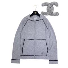 CHANEL シャネル　パーカー　フーディ フード付きジャケット 38 CHANEL シャネル パーカー フーディ フード付きジャケット 38