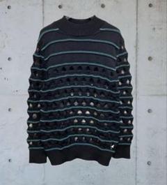NAMACHECO ナマチェコ AKAD CREWNECK ニット パープル NAMACHEKO(ナマチェコ) 2018AW カラーラインセーター 0605