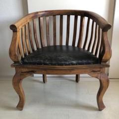 チェア　レザー　チーク　無垢　バタヴィア　カリッジマーケット m46836064970_1.jpg?1715332724