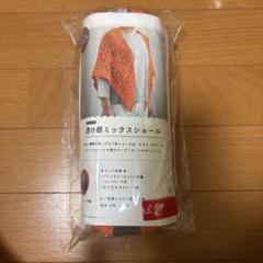 リネンラミーコットン中細　透け感ミックスショール
