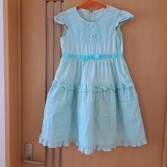 anyFAM ミントグリーン フリル ワンピース140㎝　美品