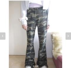 y2k カモフレアパンツ　フレアパンツ　グランジ　平成ギャル　ウィッシュコア