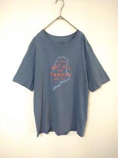 エルエルビーン　L.L.Bean　Tシャツ　メンズL　グレー　プリント　綿