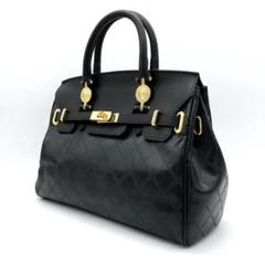 VERSACE】トートバッグ サンバースト ゴールド金具 レザー