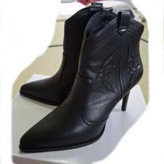 GYDA　WESTERNショートブーツ　ブラック　LARGE