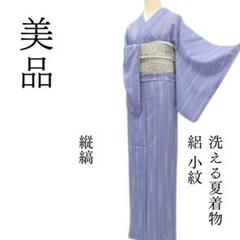 m1681＊美品 洗える夏着物 絽 縦縞 小紋