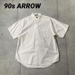 90sヴィンテージ　ARROWアロー　オックスフォード　ボタンダウン　白　L