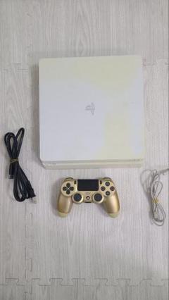 PlayStation 4 本体 ホワイト ゴールドコントローラー　難あり