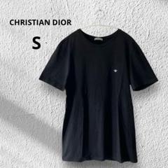 クリスチャンディオール　Tシャツ 黒　S ミツバチ刺繍 コットン 半袖イタリア製
