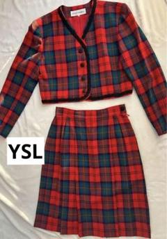 yves saint laurent サンローラン　チェック　セットアップ Yves Saint Laurent】チェック柄 セットアップ - メルカリ