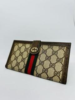 58 美品 GUCCI 長財布 シェリーライン ラウンドファスナー リボン j1 極美品】GUCCI グッチ 長財布 ラウンドファスナー ジップ