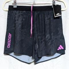 ■adidas ADIZERO スプリットショーツ 黒L アディゼロ■