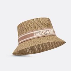 Christian Dior 麦わら帽子 58 ベージュ