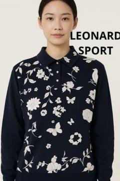 【美品】レオナール スポーツ ロゴ 紺 花 トップス 長袖シャツ ポロシャツ M 2025年最新】LEONARD レディース ポロシャツの人気アイテム