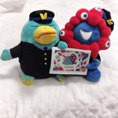 万博記念ICOCAとミャクミャク イコちゃん カードケース付き駅員さんぬいぐるみ 万博限定!! ミャクミャク イコちゃん カードケース付き駅員