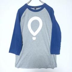 ラグラン七分袖Tシャツ グレー×ブルー Sport Tek サイズ L 相当