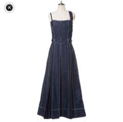 CASA FLINE フロントロックデニムロングワンピース カーサフライン