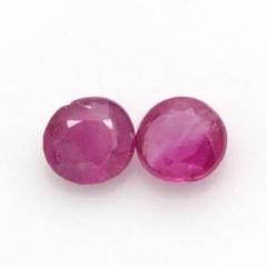 【ゲリラセール】天然ルビー 0.52ct/2ps ラウンドカット ルース 裸石