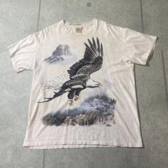 90sヴィンテージ ザマウンテン　半袖Tシャツ　アニマル　鷹　ビッグプリント　L