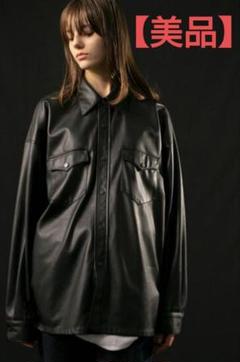 【美品】＜monkey time＞ FAUX LTHR LONG REG/シャツのサムネイル