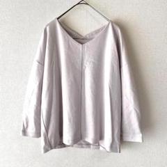 ドレスキップ（M）ブラウス　7分袖　Vネック　ボリューム　ワールド