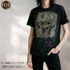 GUESS ゲス スカルプリント Tシャツ ブラック ペンキ跳ね 古着