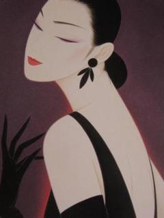 鶴田一郎、【ときめき】、希少な額装用画集より、新品額装付、状態良好 m46961460652_1.jpg?1696494646