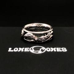 【美品・箱・ギャランティ付】ロンワンズ／ラヴ バイト リング SV925／23号 美品・箱付】ロンワンズ／ラヴ バイト フィリグリー リング