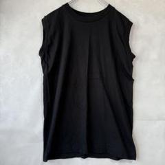 良品☆ヘインズ 黒 ノースリーブ Tシャツ M タンクトップ ランニング