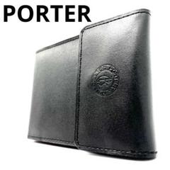 【美品】PORTER コレクション　定期入れ　カード入れ　レザー　本革　ブラック