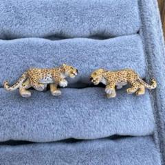 Safari カフスボタン　ヒョウ　アニマル釦のサムネイル