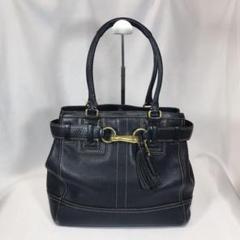 極美品　COACHコーチ ハンプトンズ キャリーオール シグネチャー ブラック 2025年最新】coach ハンプトンの人気アイテム - メルカリ