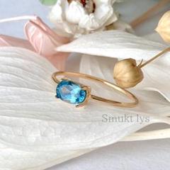 凛*様 天然ロンドンブルートパーズ❣️オーバルカットリング15ct 2025年最新】オーバル リング ロンドンブルートパーズの人気