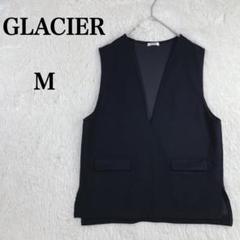 グラシア スリット ポケット付き Vネック ベスト 黒 M