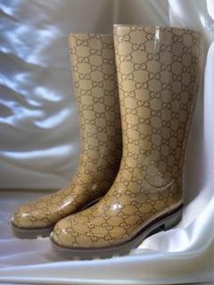 美品 24.5 L Gucci GG モノグラム 長靴　レインブーツ ブラウン 2025年最新】GUCCI 長靴・レインブーツの人気アイテム - メルカリ