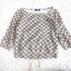 バーバリーブルーレーベル ギンガムチェック シャツ リボン ホース刺繍 バーバリーブルーレーベル カットソー ノバチェック総柄 ホース