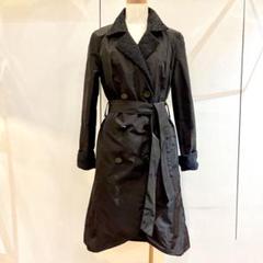 新品5,2万！リナシメント◆ブラック×ピンクレースの大人素敵なトレンチコート◆Ｍ 新品5,2万！リナシメント◇ブラック×ピンクレースの大人素敵な