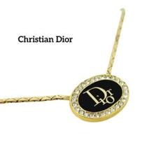 【美品】Christian Dior ネックレス トロッター ラインストーン