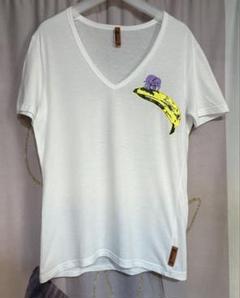 海外最新 バナナ ゾウ ジョンガリアーノ ロゴ Tシャツ コットン プリント トップス