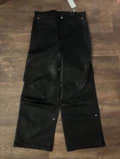 LAFUDGESTORE フェイクレザー　カーペンターパンツ L