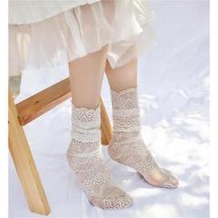 レースソックス,メッシュ靴下,白色,ホワイト,White,ショート丈,GNIM