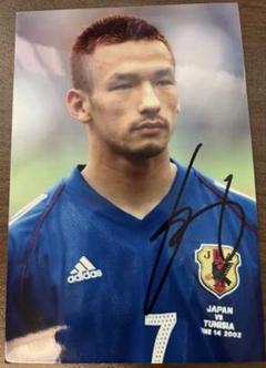 中田英寿　直筆サイン　写真L版 中田英寿 直筆サイン色紙 サイン時写真付き - メルカリ