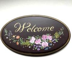 手描き可憐なお花　ウェルカムボード　表札　トールペイント作品のサムネイル