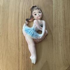 アンティーク壁掛け 陶器バレリーナ 女の子