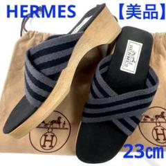 2025春の新作 エルメス ブラック サナリー フールトゥ エールライン HERMES 靴